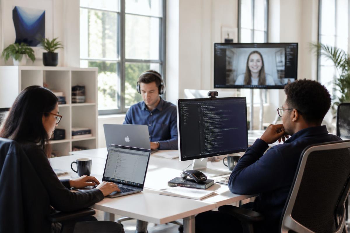 Distributed engineering team working across locations